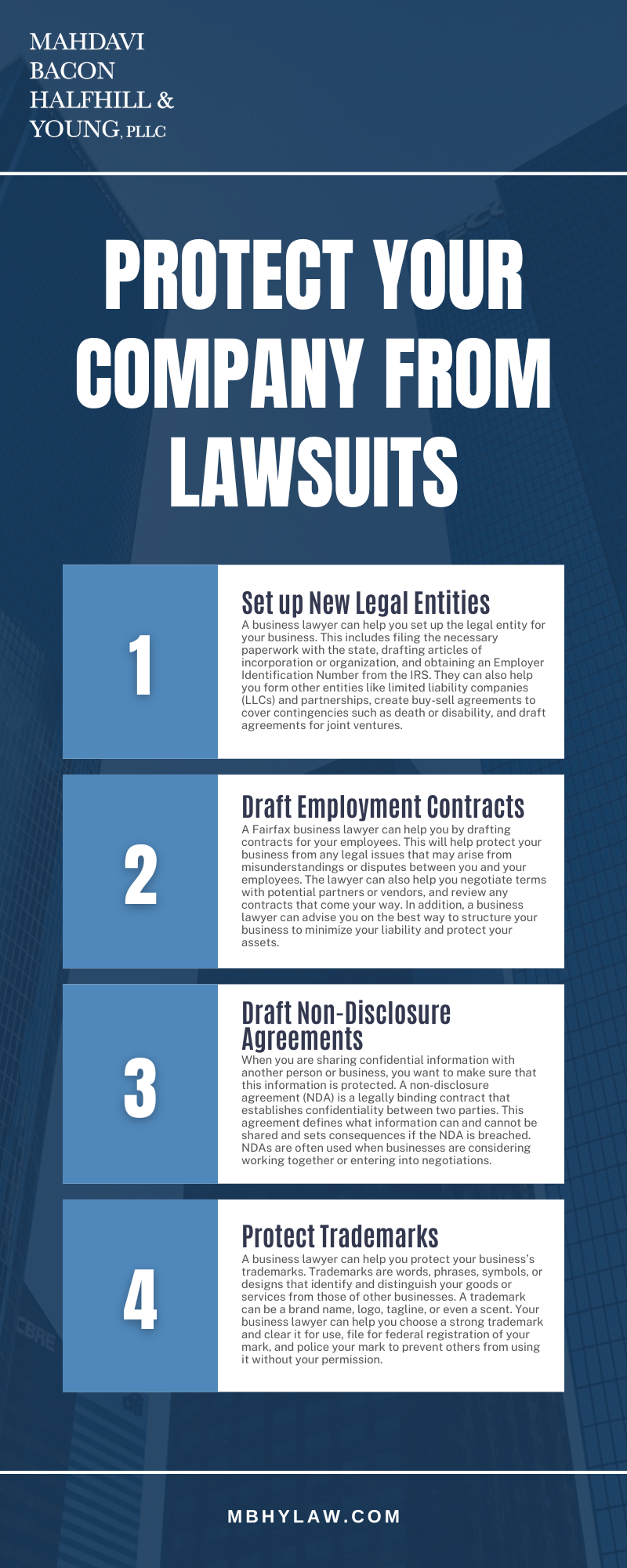Protect Your Company From Lawsuits Infographic